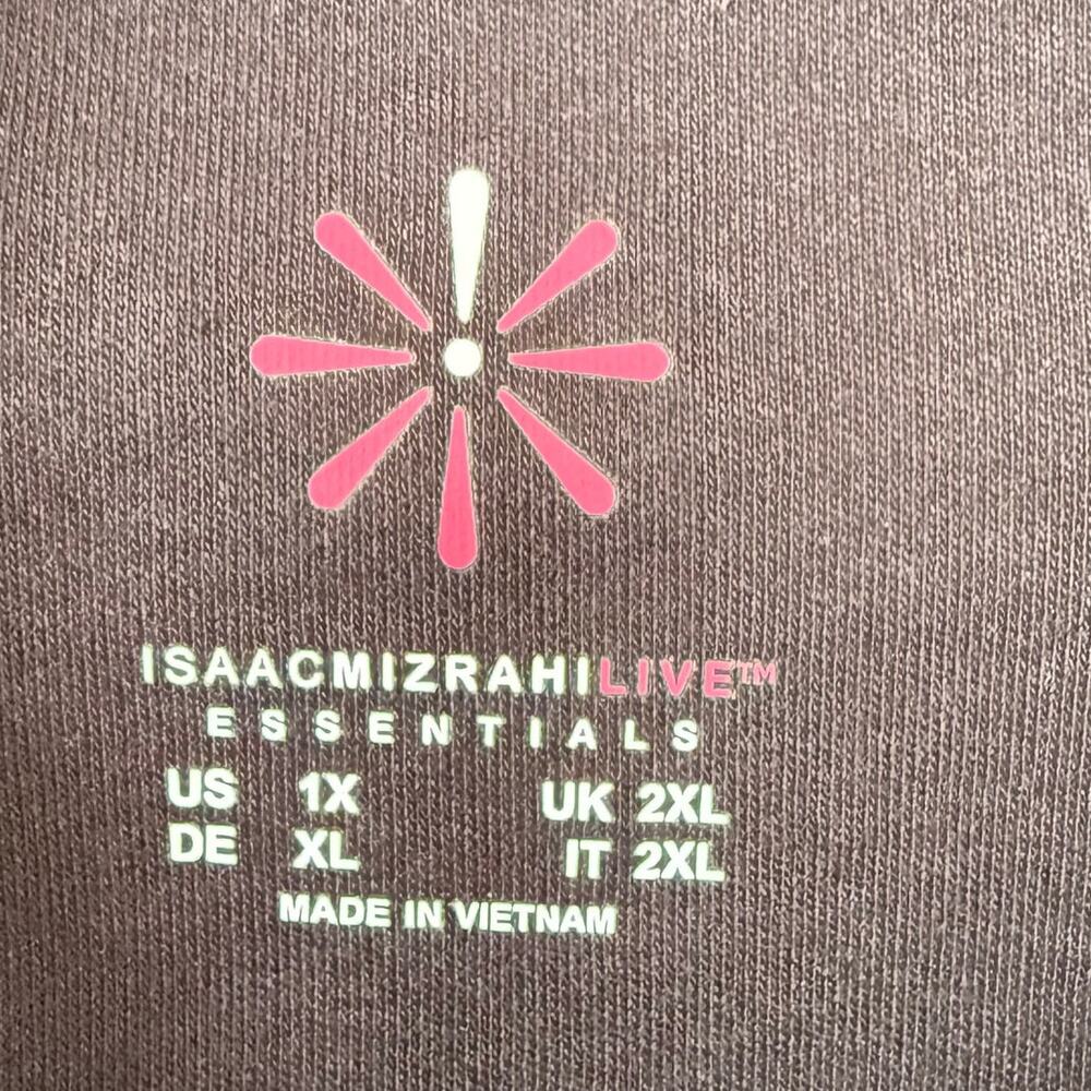 Isaac Mizrahi Black Size 1x Knit Buttondown Shirt - image 2